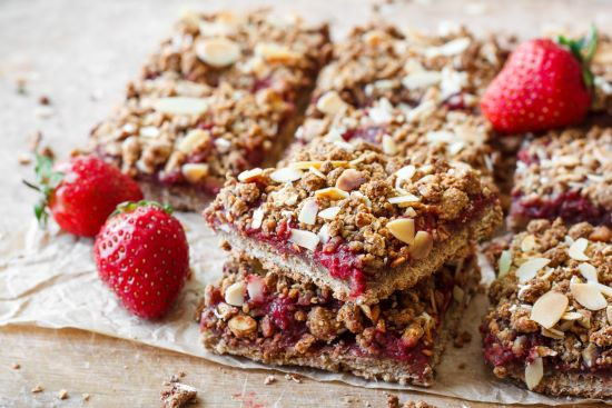 Strawberry Macadamia Bars