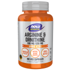 NOW Foods Arginine & Ornithine 500 mg / 250 mg - 100 Veg Capsules