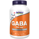 NOW Foods GABA 750 mg - 200 Veg Capsules