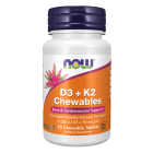 NOW Foods D3 + K2 - 90 Chewable Tablets