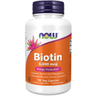 NOW Foods Biotin 5,000 mcg - 120 Veg Capsules