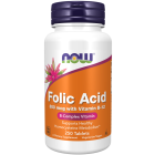 NOW Foods Folic Acid 800 mcg with Vitamin B-12 - 250 Tablets