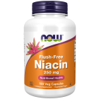 NOW Foods Flush-Free Niacin 250 mg - 180 Veg Capsules