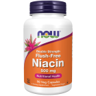 NOW Foods Niacin 500 mg, Double Strength Flush-Free - 90 Veg Capsules