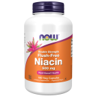 NOW Foods Niacin 500 mg, Double Strength Flush-Free - 180 Veg Capsules