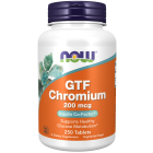 NOW Foods GTF Chromium 200 mcg Yeast Free - 250 Tablets