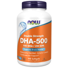 NOW Foods DHA-500 Fish Oil, Double Strength - 180 Softgels