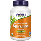 NOW Foods Spirulina 500 mg, Organic - 200 Tablets