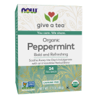 NOW Foods Peppermint Tea, Organic - 24 Tea Bags