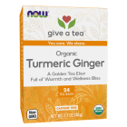 NOW Foods Turmeric Ginger Tea, Organic - 24 Tea Bags