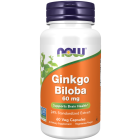 NOW Foods Ginkgo Biloba 60 mg - 60 Veg Capsules