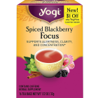 Yogi Spiced Blackberry Focus Tea - Front view