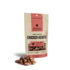 Vital Essentials Freeze Dried Chicken Heart Dog Treats- Front view