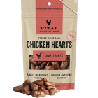 Vital Essentials Freeze Dried Chicken Heart Dog Treats- Front view