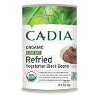 Cadia Organic Low Fat Refried Vegetarian Black Beans, 16 oz.