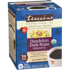 Teeccino Dandelion Dark Roast Herbal Tea, 10 Tea Bags