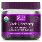 Gaia Herbs Black Elderberry Extra Strength Gummies, 80 Count