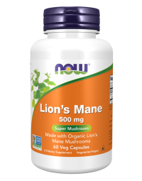 NOW Foods Lion's Mane 500 mg - 60 Veg Capsules