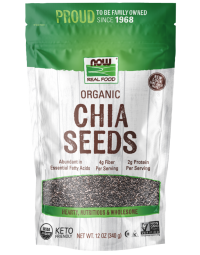 NOW Foods Black Chia Seed, Organic - 12 oz.