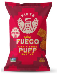Siete Fuego Grain Free Puff Snacks, 4 oz. 