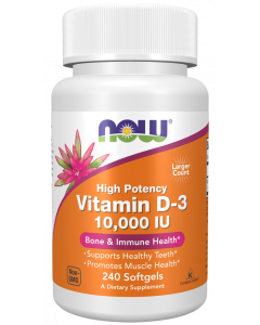 NOW Foods Vitamin D-3 10,000 IU - 240 Softgels