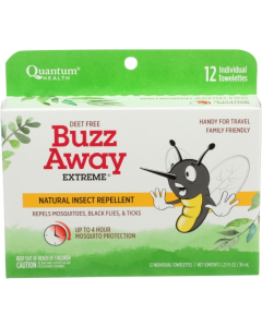 Quantum Buzz Away Towelette, 12 Pieces