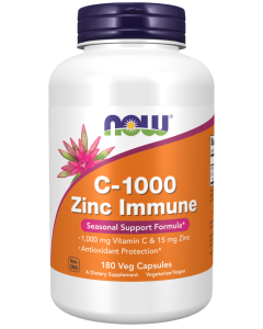 NOW Foods C-1000 Zinc Immune - 180 Veg Capsules