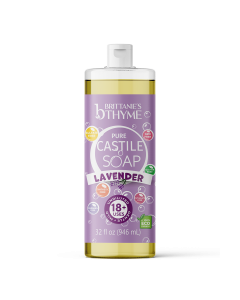 Brittanie's Thyme Lavender Pure Castile Liquid Soap - Front view