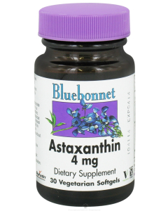 Bluebonnet Astaxanthin  4 mg,  30 Veg Sgels