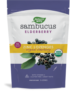 Nature's Way Sambucus Elderberry Zinc Lozenges, Elderberry, 24 Lozenges