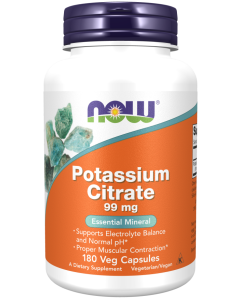 NOW Foods Potassium Citrate 99 mg - 180 Veg Capsules