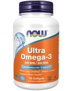 NOW Foods Ultra Omega-3 Fish Oil (Bovine Gelatin) - 90 Softgels