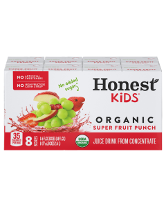 Honest Kids Juice Drink Organic Super Fruit Punch - Front view