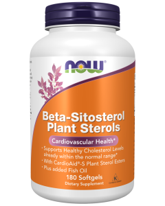 NOW Foods Beta-Sitosterol Plant Sterols - 180 Softgels
