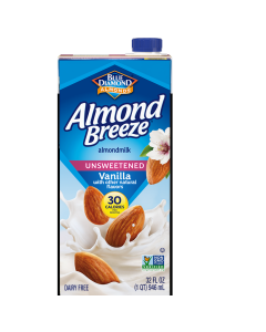 Blue Diamond Almond Breeze Vanilla Unsweetened - Front Label