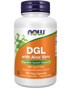 NOW Foods DGL with Aloe Vera - 100 Veg Capsules