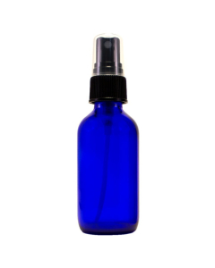 Lotus Light Empty Blue Glass Spray Bottle, 2 oz.