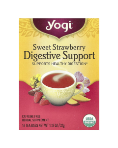 Yogi Tea Digestive Support Sweet Strawberry Caffeine Free - Front view