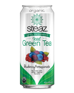 Steaz Organic Iced Green Tea, Blueberry & Pomegranate