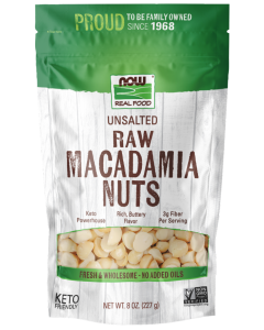 NOW Foods Macadamia Nuts, Raw & Unsalted - 8 oz.