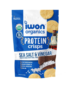 IWON Organics Plant-Based Protein Crisps, Sea Salt & Vinegar, 3 oz.