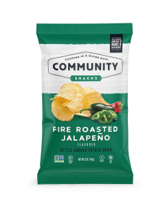 Community Snacks Kettle Cooked Potato Chips, Fire Roasted Jalapeño, 5 oz.