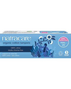 NatraCare Organic Cotton Super Plus Tampons, 20 Count