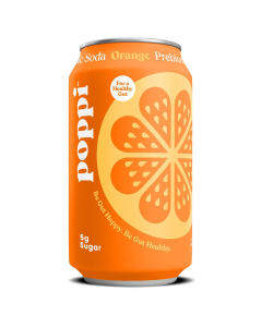 Poppi Orange Prebiotic Soda - Front view