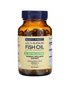 Wiley's Finest Easy Swallow Fish Oil Minis, 180 Softgels