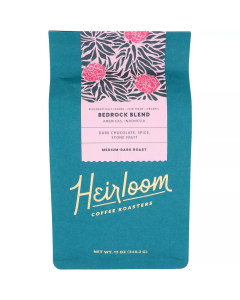 Heirloom Coffee Roasters Bedrock Blend - Front view