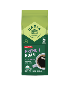 Cadia Organic Dark Roast Coffee – French Roast - Front view