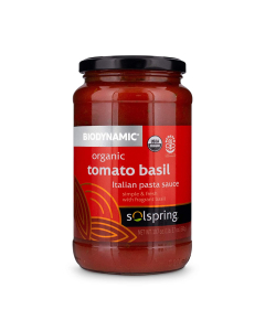 Solspring Biodynamic Organic Tomato Basil Italian Pasta Sauce