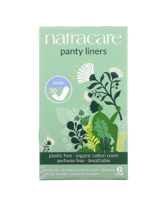 NatraCare Mini Organic Cotton Panty Liner, 30 Count