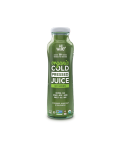 Allwello Organic Cold-Pressed Go Green Juice - Front view